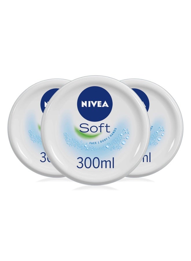 نيفيا كريم نيفيا سوفت المرطب، 300 مل - عبوة من 3 قطع - Image 1